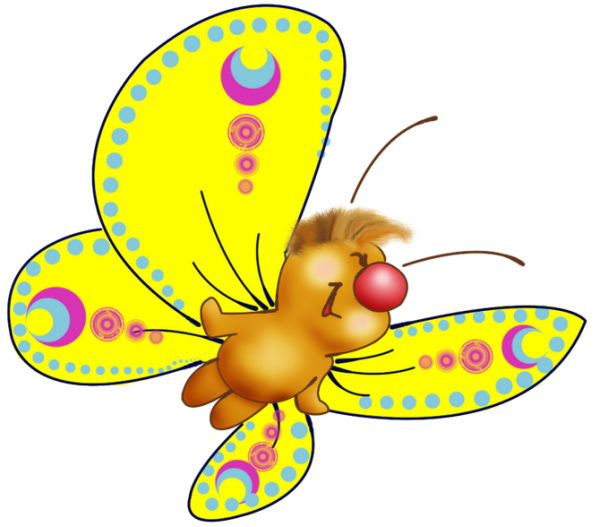 Сказочные бабочки на прозрачном фоне