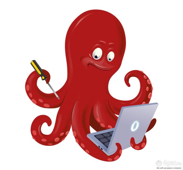 Смешной осьминог