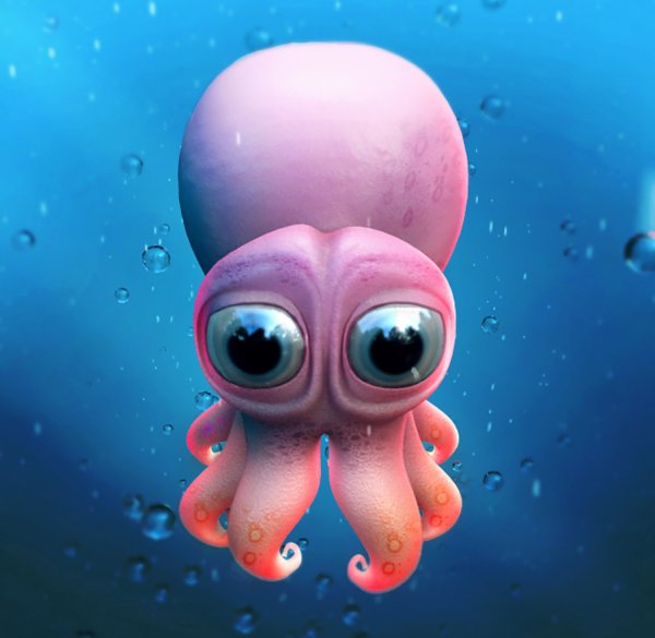 Осьминог мультяшный