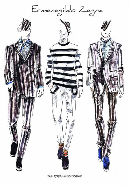 Дизайнерский скетч мужской одежды