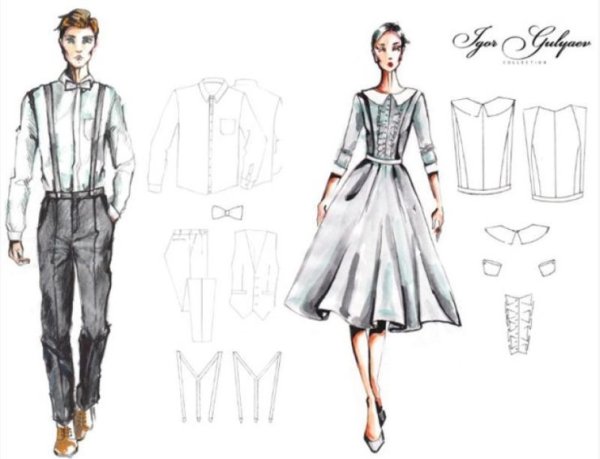 Эскиз модели школьной формы