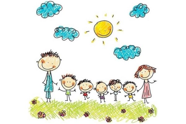 Многодетные рисунок