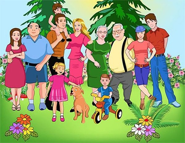 Картина семья для детей