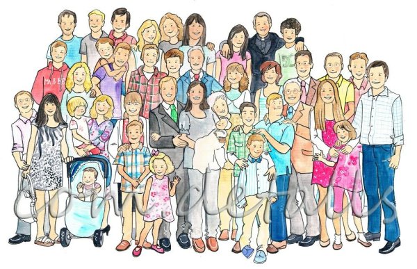 Родственники рисунок