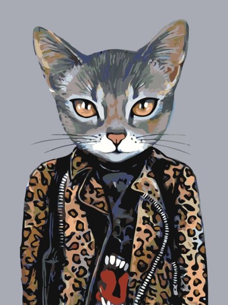 Котики с стильной одежде