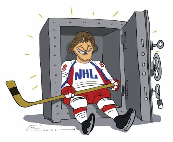Хоккеист рисунок