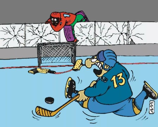 Хоккей карикатура