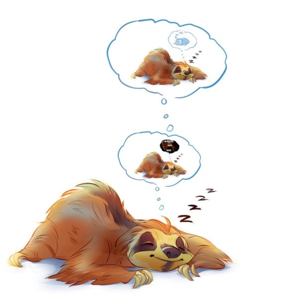 Ленивец карикатура