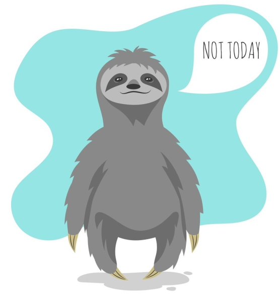 Ленивец смешной рисунок