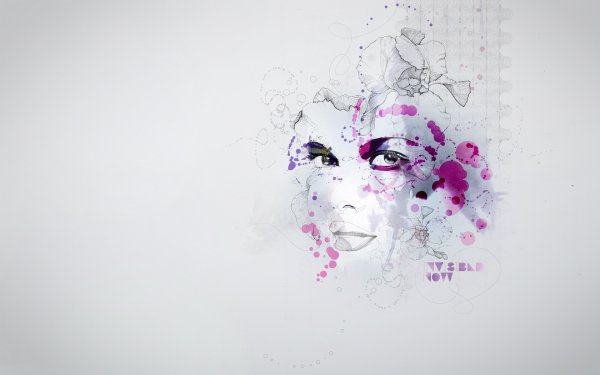 Абстракция лицо девушки