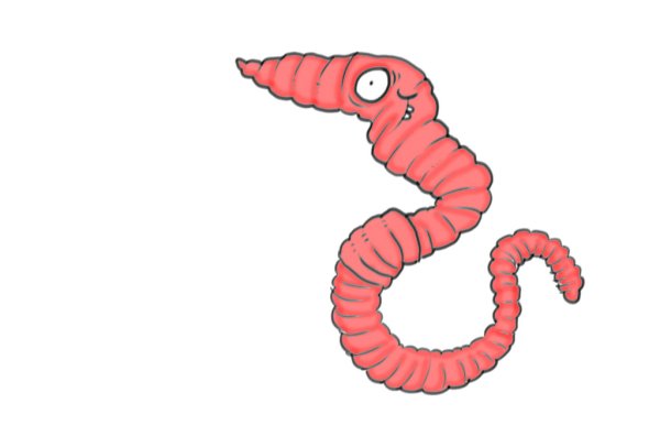 Червяк радуется