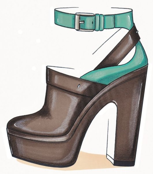 Дизайнерские нарисованные туфли