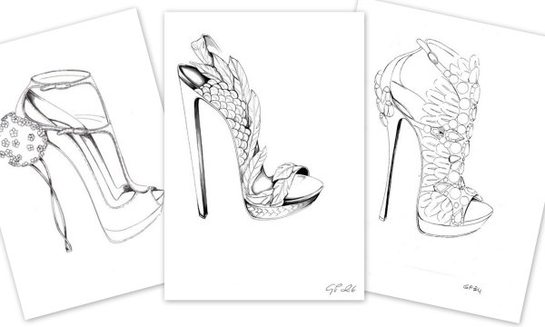 Эскиз обуви женской