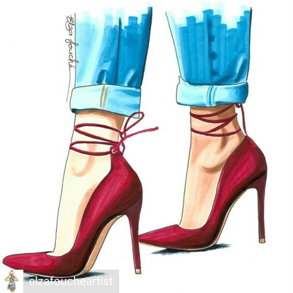 Иллюстрации стильные туфли