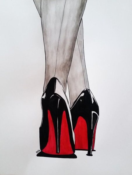 Туфли на шпильке арт