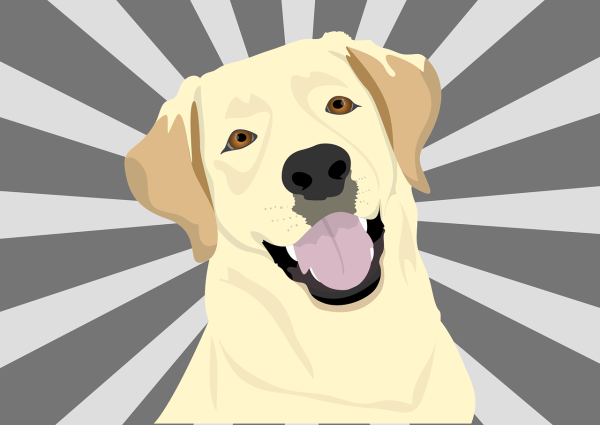 Черная собака мультяшная