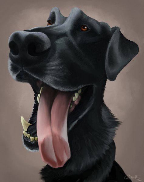 Пейзаж с собакой