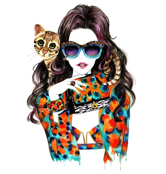 Картина по номерам «модница»