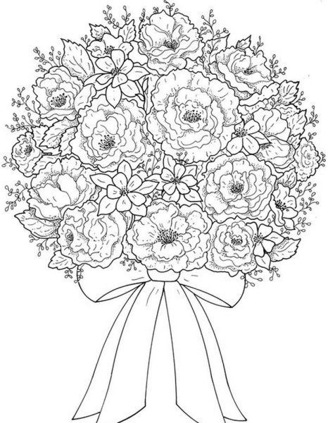 Букет цветов набросок