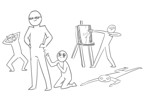 Манекены для рисования ситуации