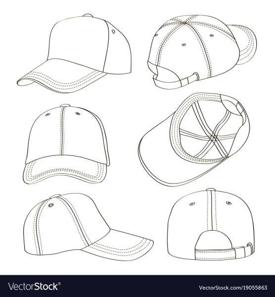 Бейсболка кепка вид сбоку вектор