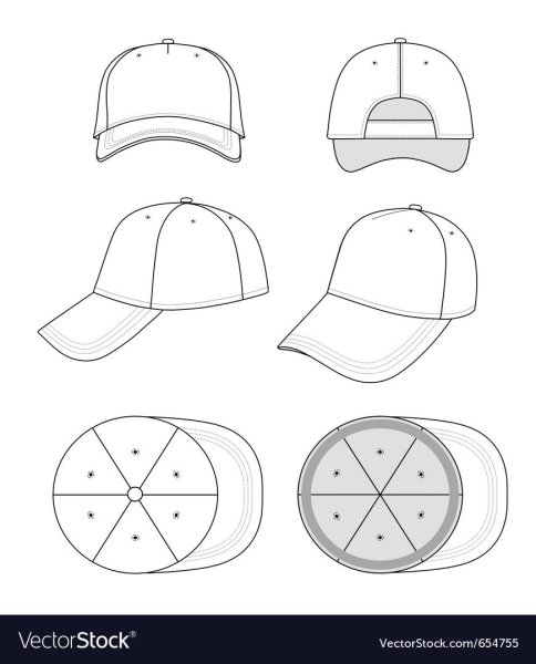 Кепка сбоку макет вектор