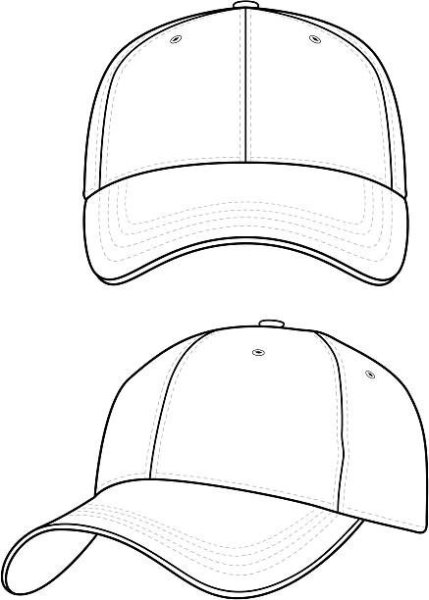 Нарисовать бейсболку карандашом