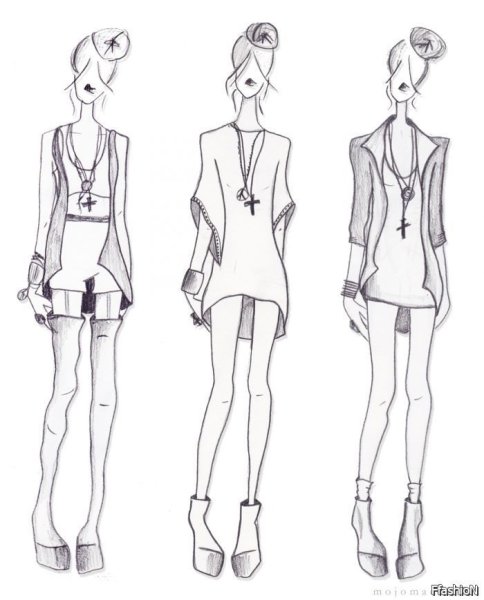 Набросок модели для одежды