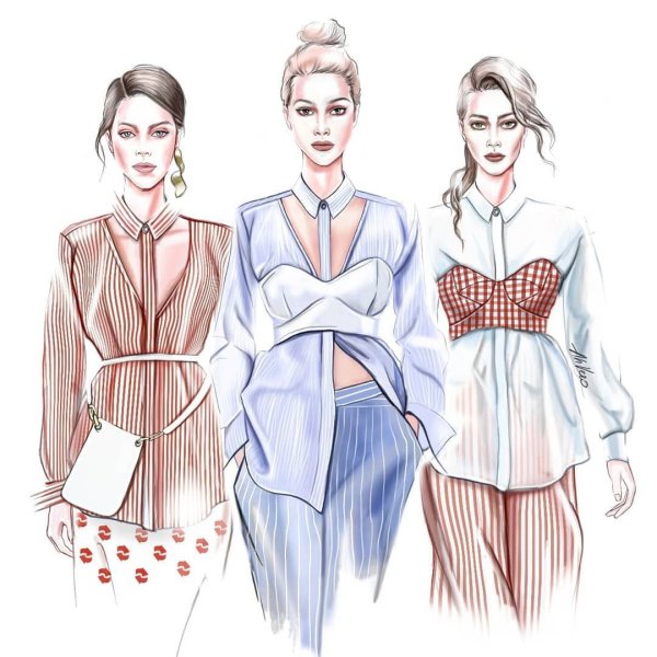 Эстетичные эскизы одежды