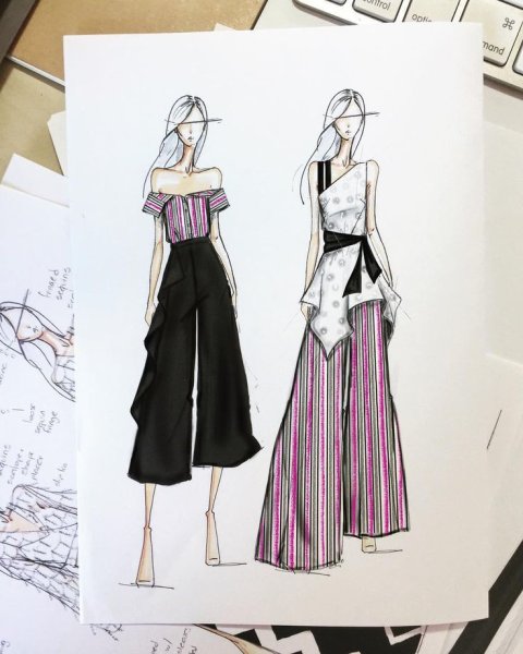 Фэшн иллюстрация спортивный стиль