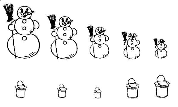 Задание сравнение предметов по высоте