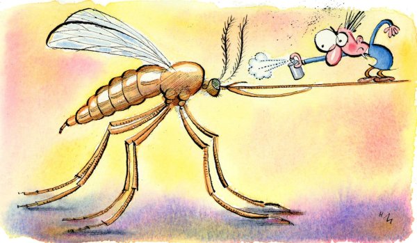 Комар карикатура