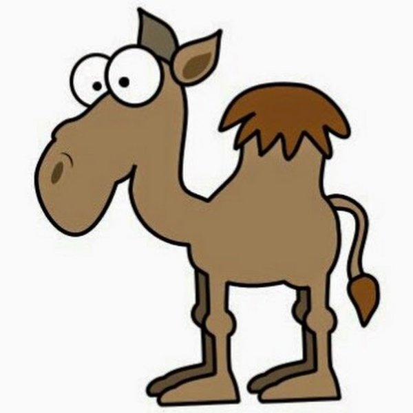Смешной мультяшный верблюд
