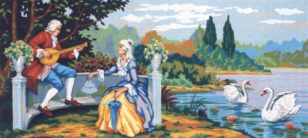 Канва с рисунком для вышивания крестом больших размеров