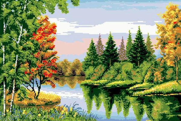 Вышивка пейзажей