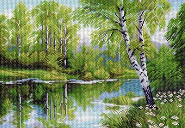 Вышивки крестом березы Матренин Посад