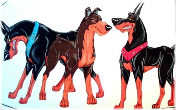 Собака в мультяшном стиле