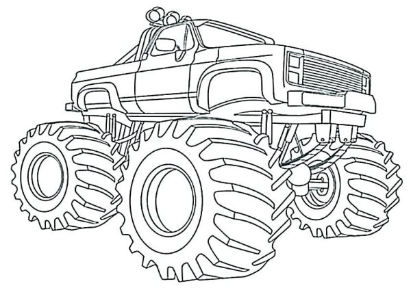 Монстер трак раскраска