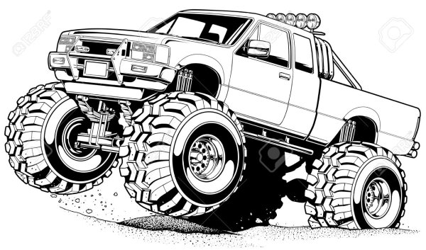 Джип на больших колесах вектор