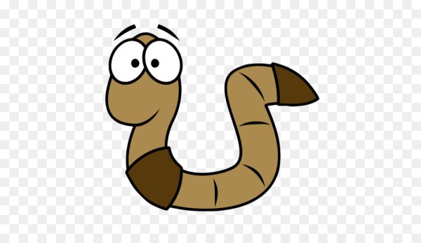 Червячок мультяшный