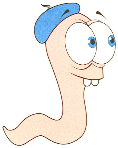 Смешной червяк