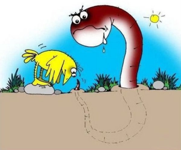 Червяк карикатура