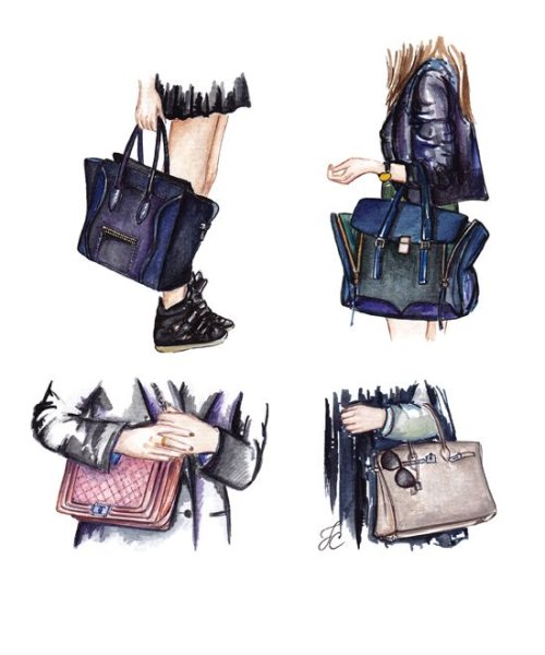Модные иллюстрации сумка
