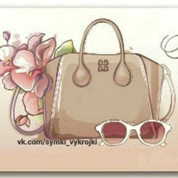 Сумка акварельный рисунок