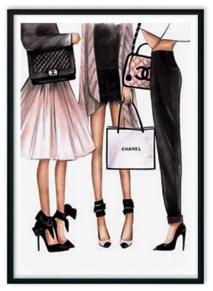 Иллюстрации вещей модные