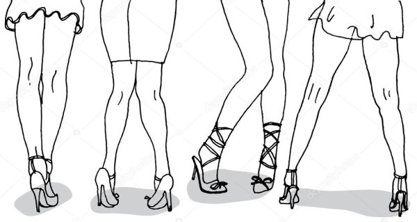 Рисование женских ног