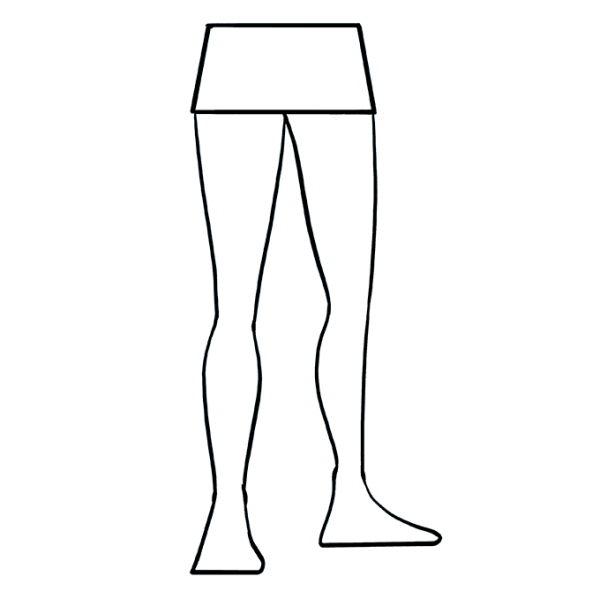 Ноги для рисования в юбке