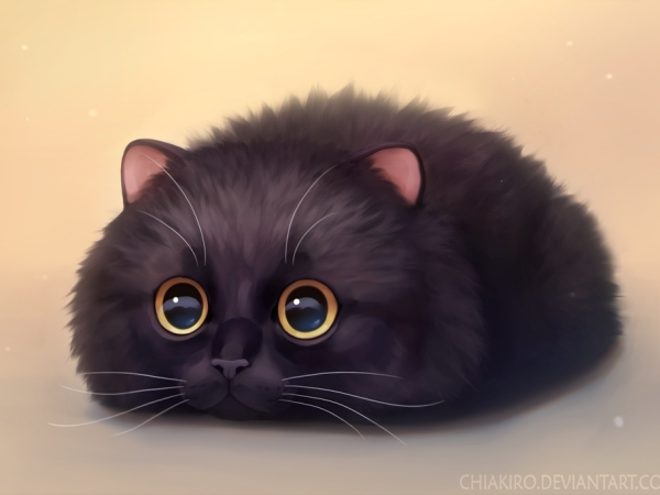 Милый котик арт