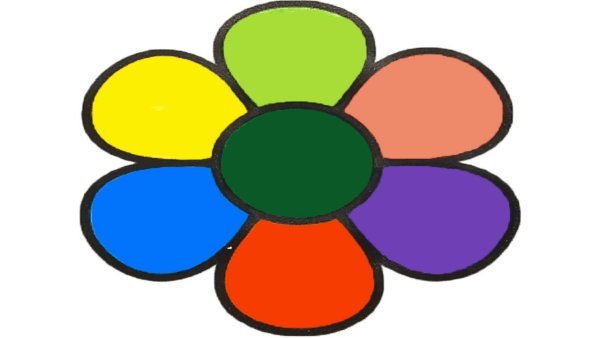 Цветок с разноцветными лепестками