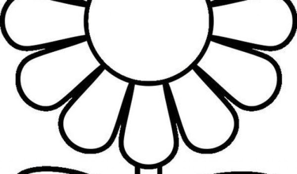 Цветок с лепестками раскраска